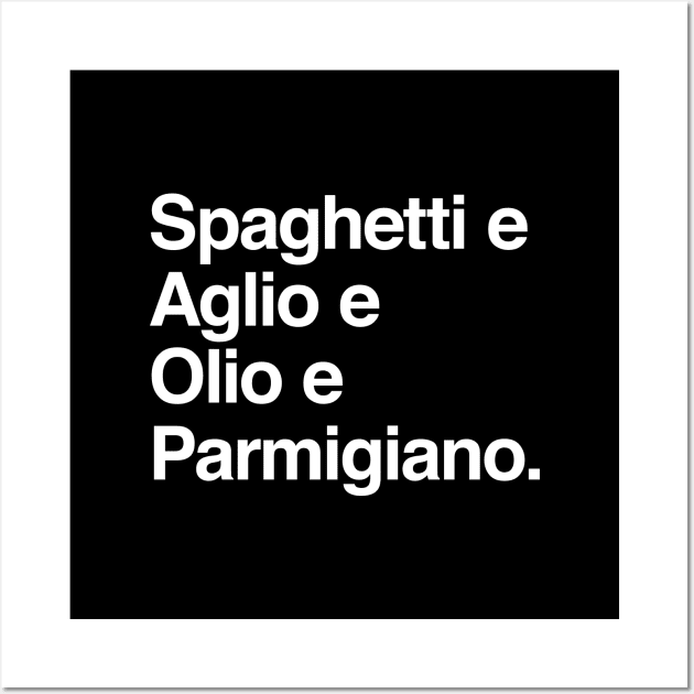 AGLIO E OLIO Wall Art by The Sample Text